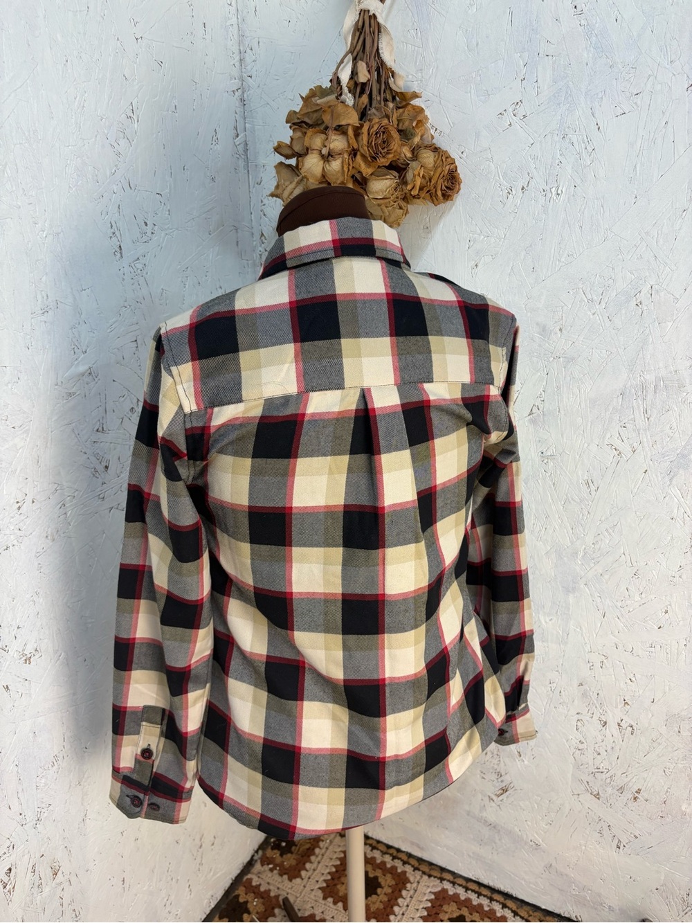 Dixxon Snap On Limited Edition Button Down Flannel Red Black Womens Medium - Picture 3 of 5